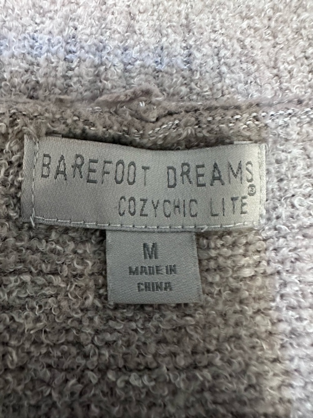 #199- Barefoot Dreams Women's Open-Front Cardigan in Taupe - Picture 11 of 12